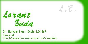 lorant buda business card
