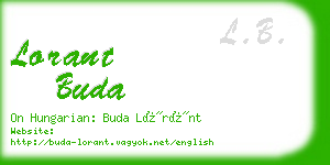 lorant buda business card